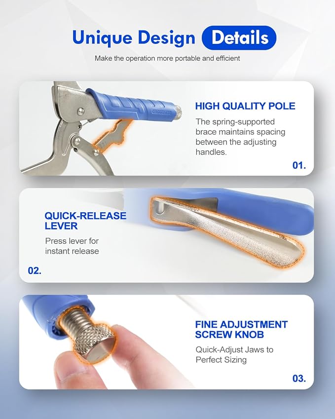 DRAGONITE Heavy Duty C Clamp, Vise Grip Locking Pliers With Swivel Pads, 15 Inch Face Clamp for Woodworking, Welding and Pocket Hole Joinery, 2 Piece
