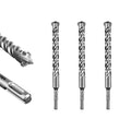 SALI 3PCS 7/8"*10" SDS Plus Rotary Hammer Drill Bit Concrete Drill Bit Kit Cross-Type Double Thread Carbide Material Suitable for Brick, Cement Walls, Stone, Hammer Drill Bits