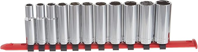 CRAFTSMAN Socket Set, Metric, 3/8" Drive, 6 Pt., 11Piece (CMMT12045)