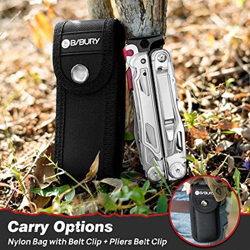 BIBURY 22-in-1 Multitool Pliers With Fire Starter & Whistle, BI2038B
