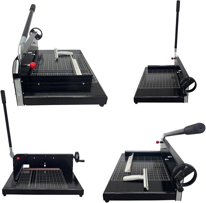 INTBUYING Paper Cutter Guillotine Style Heavy Duty Manual Stack Paper Trimmer Max 12.2in with Safety Protection for Home Office