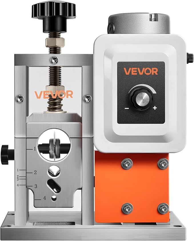 VEVOR Electric Wire Stripping Machine, 0.06-1.57 in, 400W Automatic Motorized Cable Stripper, 9.84 IPS (15 m/min) Wire Peeler with Blades, V-Shaped Rollers, Cooling Fan, for Scrap Copper Recycling