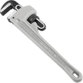 MAXPOWER 10 inch Straight Pipe Wrench, 1 inch Jaw Capacity | 40% Lighter Aluminum Adjustable Plumbing Wrench, Cr-Mo Jaw, Drop Forged