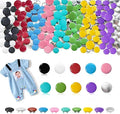 100 Sets Metal Snap Buttons, 10 Colors Solid Sewing Snaps for Fabric,Prong Snap Button Kits for DIY Crafting Clothing Sewing (9.5mm /400 PCS)