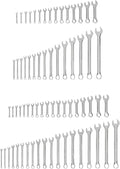 TEKTON Stubby and Standard Combination Wrench Set, 68-Piece | WCB90912 | (1/4 - 1 in., 6 - 24 mm), Chrome Finish