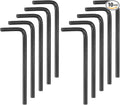 HARFINGTON 10pcs Hex Key Wrench 1/8" L-Shape Hexagon SAE Wrenches Chrome Vanadium Steel Repairing Tool for Home Repair, Black