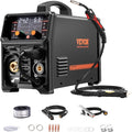 VEVOR Pro MIG Welder, 200A Pluse Mig Welding Machine, 5-in-1 Multi-Functional Welder Machine MIG Pluse/Gas MIG/Flux Core MIG/Stick/Lift TIG, 110V/220V Dual Voltage Aluminum Mig Welder with LCD Display