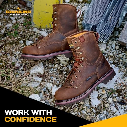 Carolina 28 Series Soft Toe Waterproof Work Boots for Men, EH-Rated
