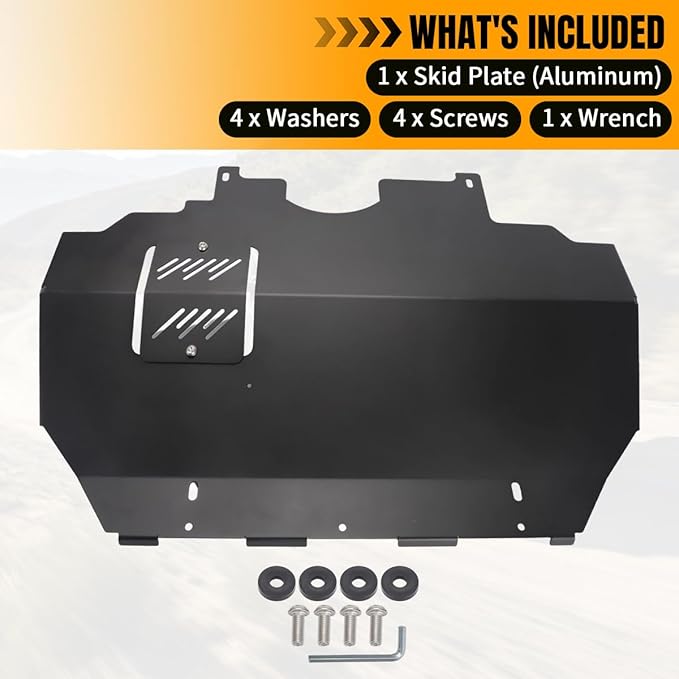 Skid Plate for Toyota Tacoma 2024-2025 2WD & 4WD (Gas Models Only) | Oil Filter Access Aluminum - Includes Wrench and Hardware