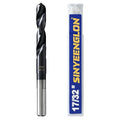 17/32 Drill Bit for Metal and Hardened Steel, M35 Cobalt 1/2 Inch Reduced Shank Industrial Grade Heavy Duty Drill Bit, with Index Storage Case
