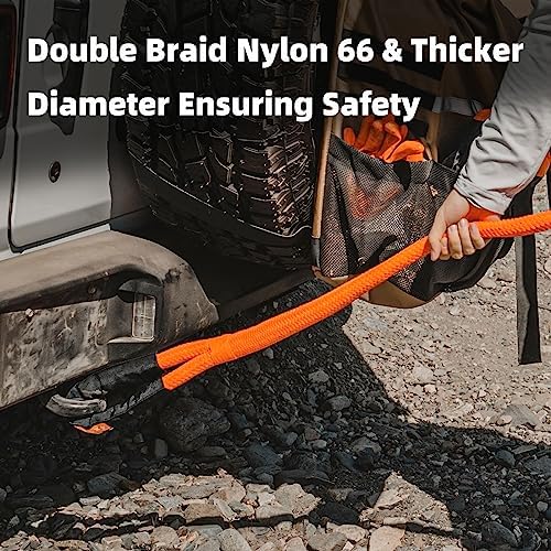 ALL-TOP Kinetic Recovery Rope, 48000Lbs, 1in x 30ft, Heavy Duty 30+% Elasticity, 16000Lbs Work Load Limit for 4x4 Offroad Vehicle