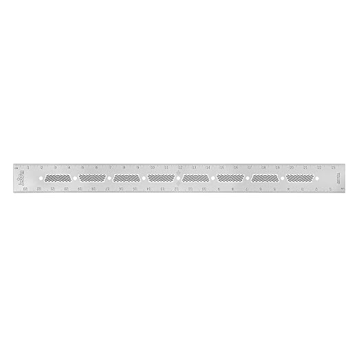 JessEm 07413 Stainless Steel 24 Inch Precision Ruler with Patented Flex Grip and Fade Resistant Markings