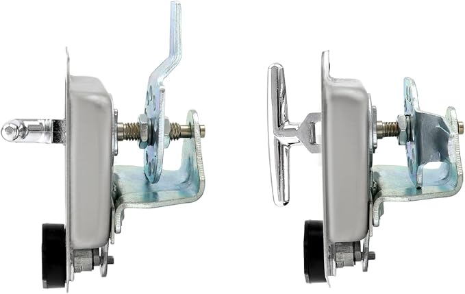 QWORK Stainless Steel T-Handle Latch Kit, 4 Lock Latches and 8 Keys Perfect for RVs, Campers and Trailers