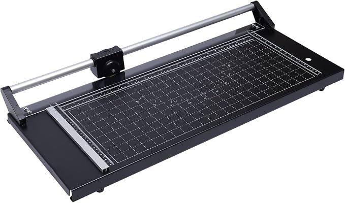 Manual Precision Sliding Rotary Paper Trimmer 24 Inch Photo Paper Film PVC Rolling Cutter Trimmer Paper Craft Tool with Sharp Blade