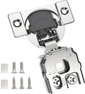Chibery 6 Pack 1" Overlay 3D Soft Close Concealed Hinge for Face Frame Door, Smooth Slow Self Closing Hinges, Satin Nickel, Hidden 105° Open Angle Stainless Steel Hinge for Kitchen Cabinet Door