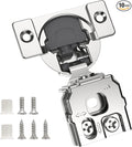 Chibery 2 Pack 1" Overlay 3D Soft Close Concealed Hinge for Face Frame Door, Smooth Slow Self Closing Hinges, Satin Nickel, Hidden 105° Open Angle Stainless Steel Hinge for Kitchen Cabinet Door