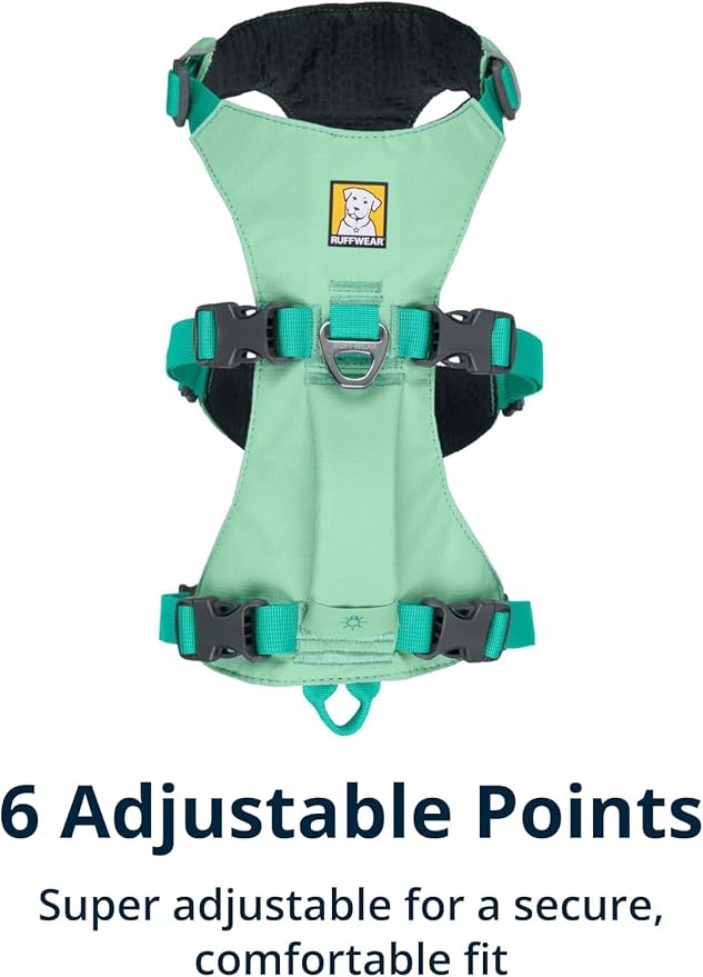 Ruffwear, Flagline Dog Harness, Lightweight and Reflective, No Pull Dog Lift Harness for Hiking, Running and Everyday Use, Sage Green, XX-Small