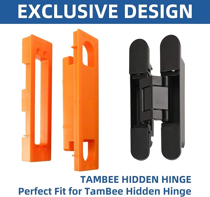 TamBee Hidden Hinge Mortiser Template Invisible Hinge Router Guide Template for TamBee Hidden Door Hinges Installation Kit, Lightweight & Reusable Design（6 inch）