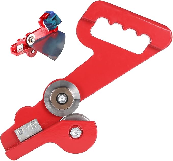 Sheet Metal Cutter Hand Pull Tin Snips Portable Manual Cutting Nippers Double Wheels Scissors Handheld Shears Panel Slitter Tools