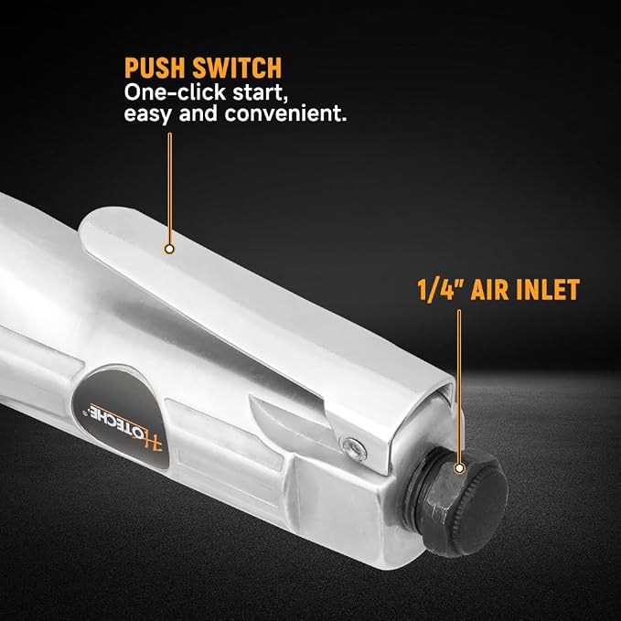 Hoteche Air Nibbler, 3600RPM Pneumatic Metal Cutter for 0.5-1.2MM Iron & Aluminum, Silver, Color Box Packaging