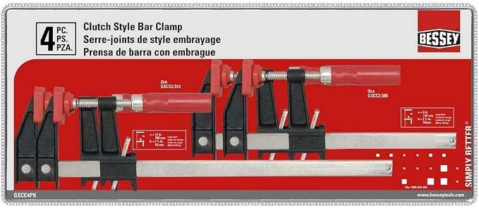 SET CLUTCH ST BAR CLAMPS (2 X 6 IN 2 X 12 IN)