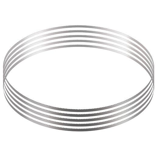 VEVOR Band Saw Blade, 83.5x0.63x0.02 inch, 5 PCS/Pack Meat Bandsaw Blades for Replacement, Carbon Steel Blade, Meat Cutting Blade Wrapped by Rust-Proof Paper, Fit for Commercial Bone Saw Machines