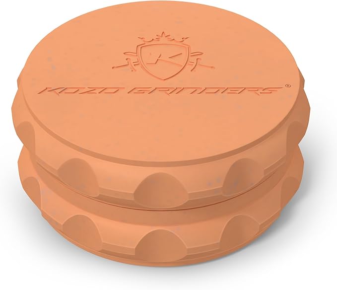 Kozo 2.5" Spice Grinder 2-Piece, Strong Grip By Kozo. (Orange)