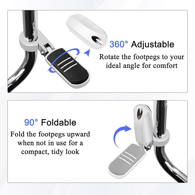 Adjustable Highway Footrests 1.25" 32mm Crash Bar For Harley Touring Guards