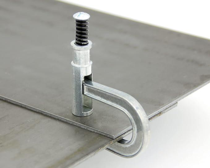 Spring tension clamp for sheet metal work, Side grip clamp with 2" reach and 1/2" grip. Cleco style clamp.
