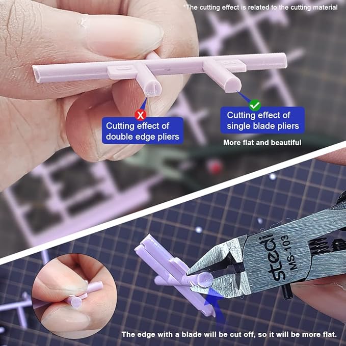 stedi 5-inch Model Nippers, with Ultra-thin Single-edge and Blade Case Plastic Model Tools for Gundam Repairing Plastic Model and Fixing, Black