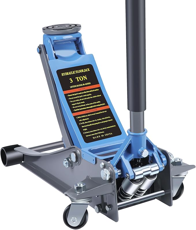 LARBANKE 3 Ton Low-Profile Hydraulic Floor Jack,Built with Durable Carbon and Steel,Floor Jack with Dual Pump System for Fast Lifting,6600Lbs Capacity,Lifting Range:3.15-18.31"