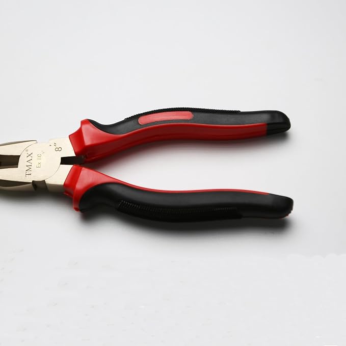 TMAX Non-Sparking 8" Combination Plier, Wire Grip and Cut, Aluminum-Bronze | Spark Free Safety, Non-Magnetic And Corrosion-Resistant | Safety Tool For Flammable Hazardous Environment