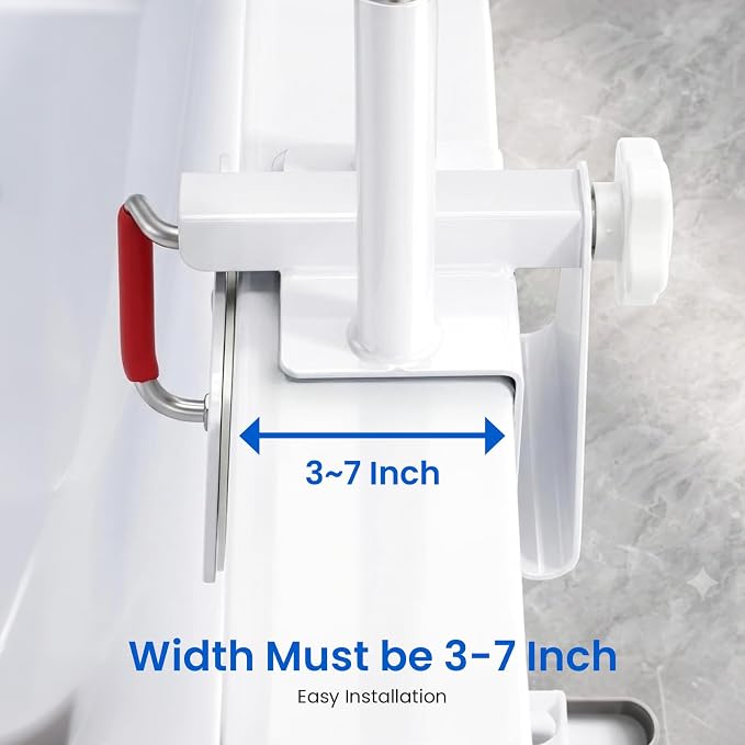 Bathtub Safety Rail with Double Bathtub Handles for Seniors, Adjustable