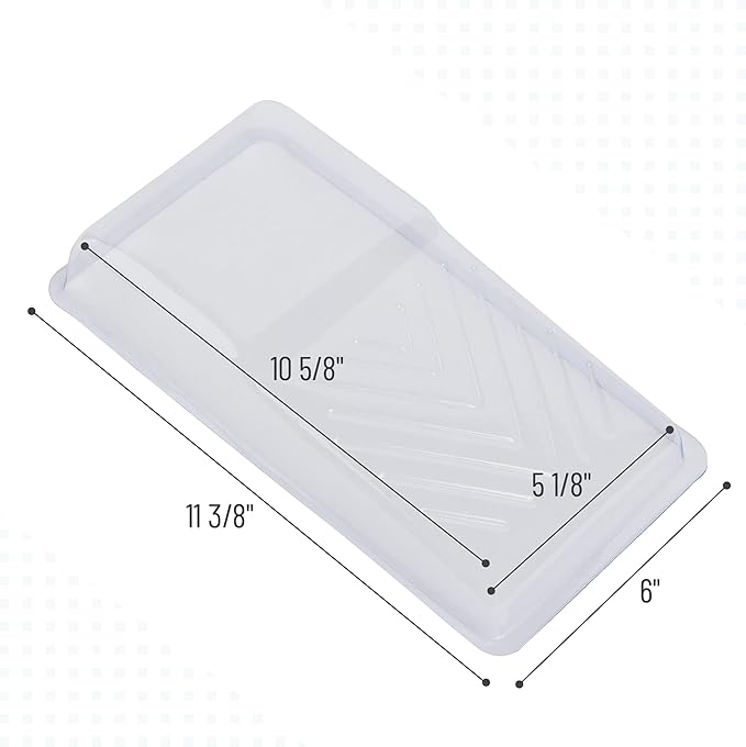 Bates- Paint Tray Liner, 4 Inch, 12 Pack, Clear, Plastic Disposable Paint Tray for Painting Walls
