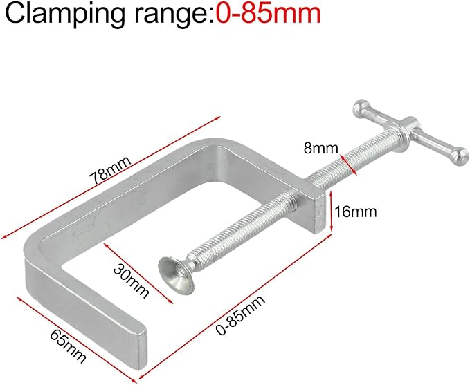 Stainless Steel C Clamps, 0-100 Mm 4 Sizes C Clamp, Heavy Duty Woodworking Clamp With Wide Jaw Openings For Carpentry Woodwork Building Wood, Plastic, Stone, Metal Stable Clamping(0-85mm)