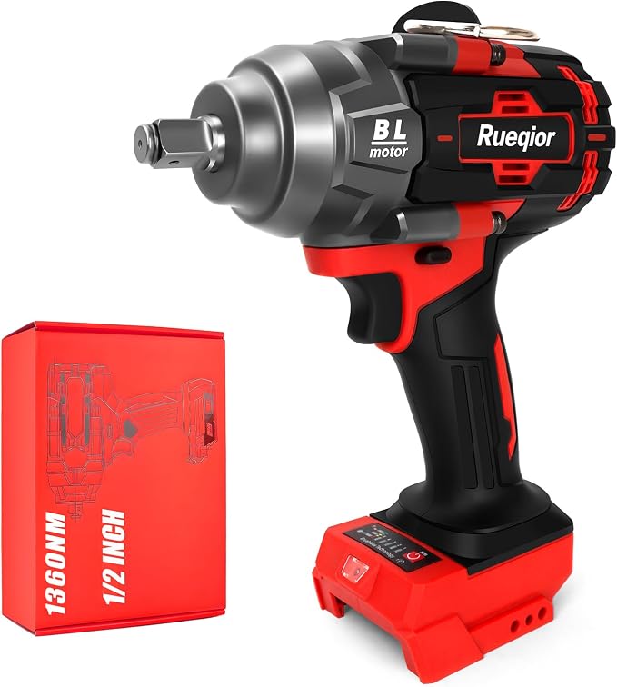 Cordless Impact Wrench 1/2" Compatible with Milwaukee 18V Battery, Impact Wrench 1000FT-LBS(1360N.m) High Torque Brushless Electric Impact Power Impact Driver for Car, Truck(No Battery)