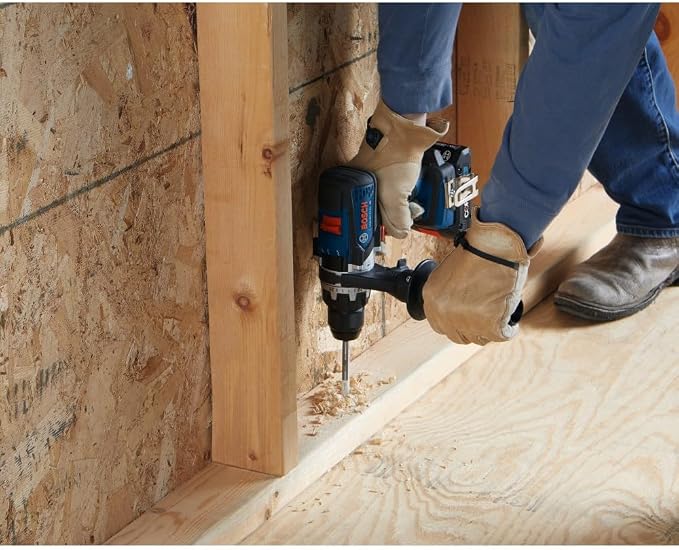 Bosch GSB18V-975CB25-RT 18V Brushless Lithium-Ion 1/2 in. Cordless Connected-Ready Hammer Drill Driver Kit with 2 Batteries (4 Ah) (Renewed)