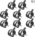 Fielect 0.28"/7mm ID Constant Tension Band Hose Clamps,Spring Band Type Action Hose Clamp Manganese Steel Low Pressure Air Clip for Automotive Mechanical Fuel Water Pipe Air Tube,Black Coated 100pcs