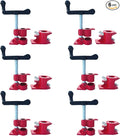 1/2"PIPE CLAMP FIXTURE,Heavy Duty Cast Iron Quick Release Pipe Clamps for Woodworking, Carpentry, Home Improvement, and DIY project.(1/2",6pack)