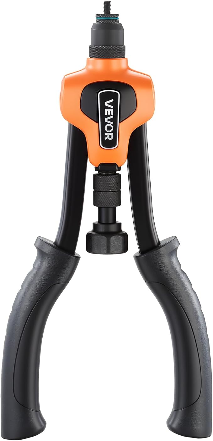 VEVOR Rivet Nut Tool Kit, 14-Inch Two-Handed Rivnut Tool Kit, with 7 Mandrels and 70 Nuts, Metric and SAE Size M6, M8, M10, 10-24, 1/4-20, 5/16-18, 3/8-16 UNC, with a Carrying Case, for Home, Auto