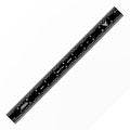 PEC Tools 12-Inch Rigid Stainless Steel Mechinist Ruler, High-Contrast Black Chrome Finish, 3R Graduation (1/32", 1/64", 1/10", 1/50"), Trusted by Professionals, Made in USA