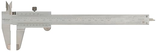 Mitutoyo 530-312 Vernier Caliper, 0-150mm Range, 0.02mm Resolution, ±0.03mm Accuracy, 40mm Jaw, Stainless Steel Satin-Chrome Finish, Four-Way Measurement, Meets Federal Accuracy Specs GGG-C-111B