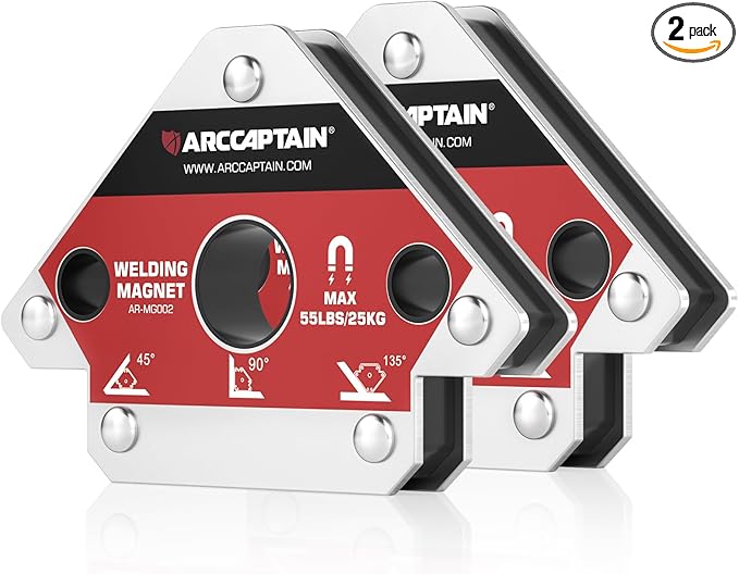 ARCCAPTAIN Welding Magnets 2pcs 55LB Welding Magnet Set, Magnetic Welding Holder, Holding Power Welding Accessories