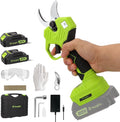 Battery Powered Pruning Shears with 4 Adjustable Cutting Diameter, LED Display & Counting, Electric Pruner Shears Cordless for Garden Heavy Duty, Power Tree Branch Cutter 20v
