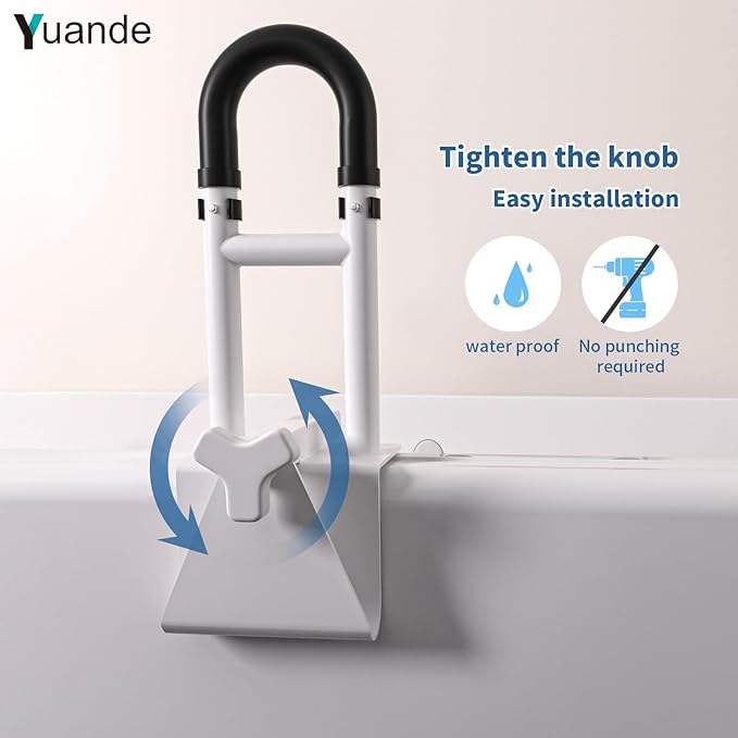 Bathtub Grab Bar,YuanDe 20x6 Inch Adjustable Bathtub Safety Rail