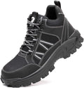 Work Boots for Men,Lightweight Breathable High Top Steel Toe Boots,Indestructible Steel Toe Shoes,Non Slip Safety Work Shoes.