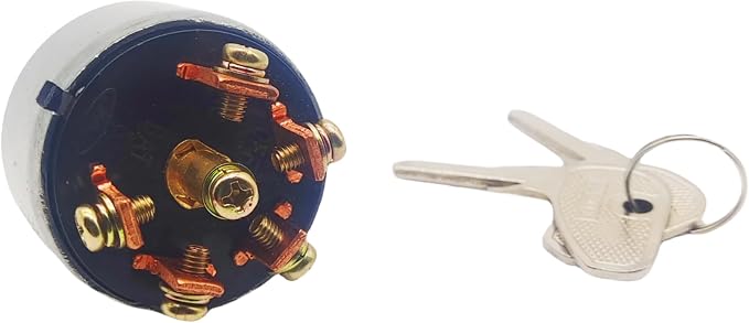 6602155140 Ignition Switch Replacement for Kubota GardenTractor | 4 Position 6 Terminal 2 Keys , High Quality Replacement for Kubota Garden Tractor G3200 G4200 G4200H G5200H G6200H