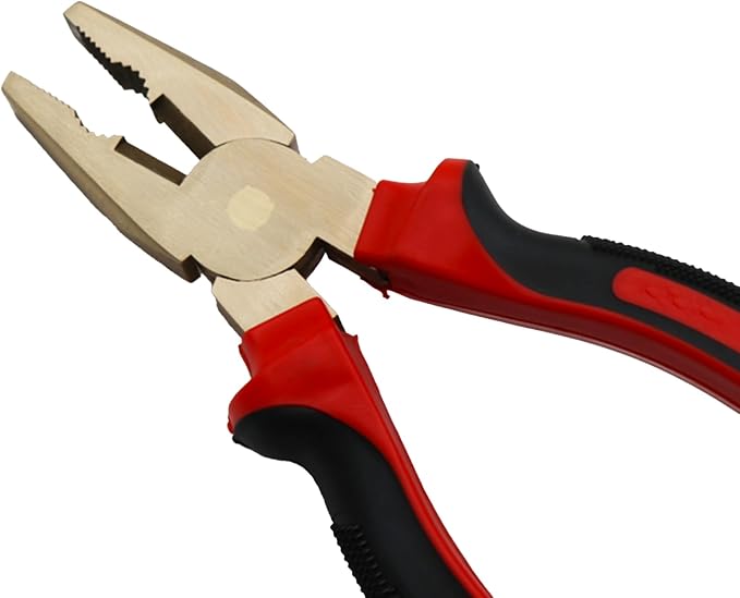TMAX Non Sparking Combination Pliers 250mm (9-27/32") L, Aluminum Bronze | Spark Free Safety, Non-Magnetic And Corrosion-Resistant | Safety Tool For Flammable Hazardous Environment