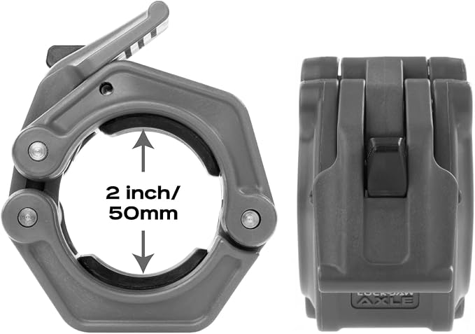 Lock-Jaw PRO 2 AXLE Barbell Collars/Clamps, 1.9" Olympic Bars