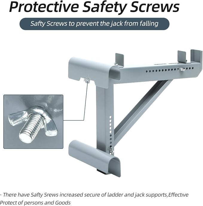Colinktool Ladder Jacks,Short Body Ladder Jacks-2Pack, Siliver
